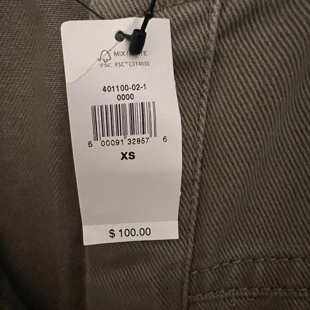 Banana Republic Light Olive Green SPLIT-NECK MINI DRESS Size XS - Picture 5 of 10